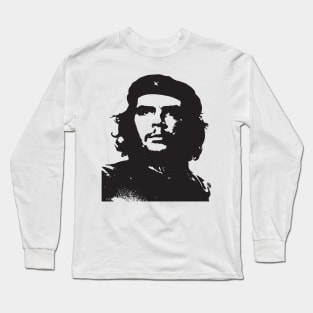 Che Guevara: Ernesto Che Guevara Black Vector Design Long Sleeve T-Shirt